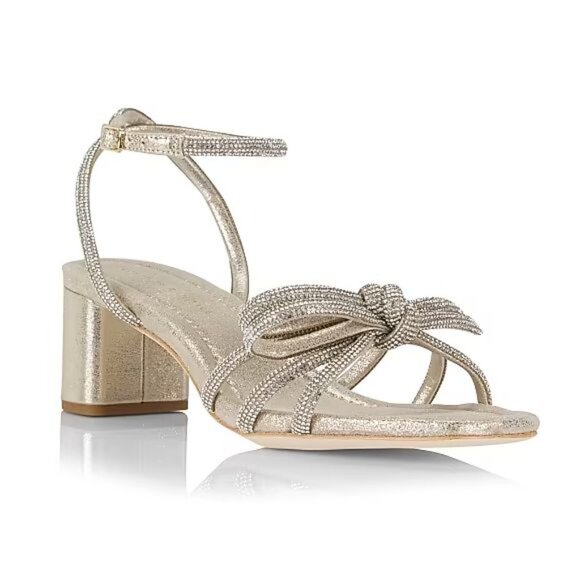 Loeffler Randall Mikel Bow Sandals Size 6 Crystal Rhinestone Embellished NEW - Picture 2 of 16